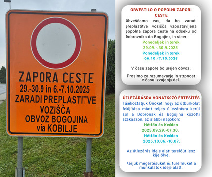 Zapora cceste preplastitv